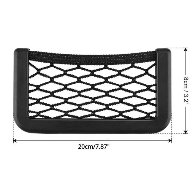 Car Storage Bag Net Pocket - Accessories for Girls, Hanging Ornament Decoration - Delicate Leather