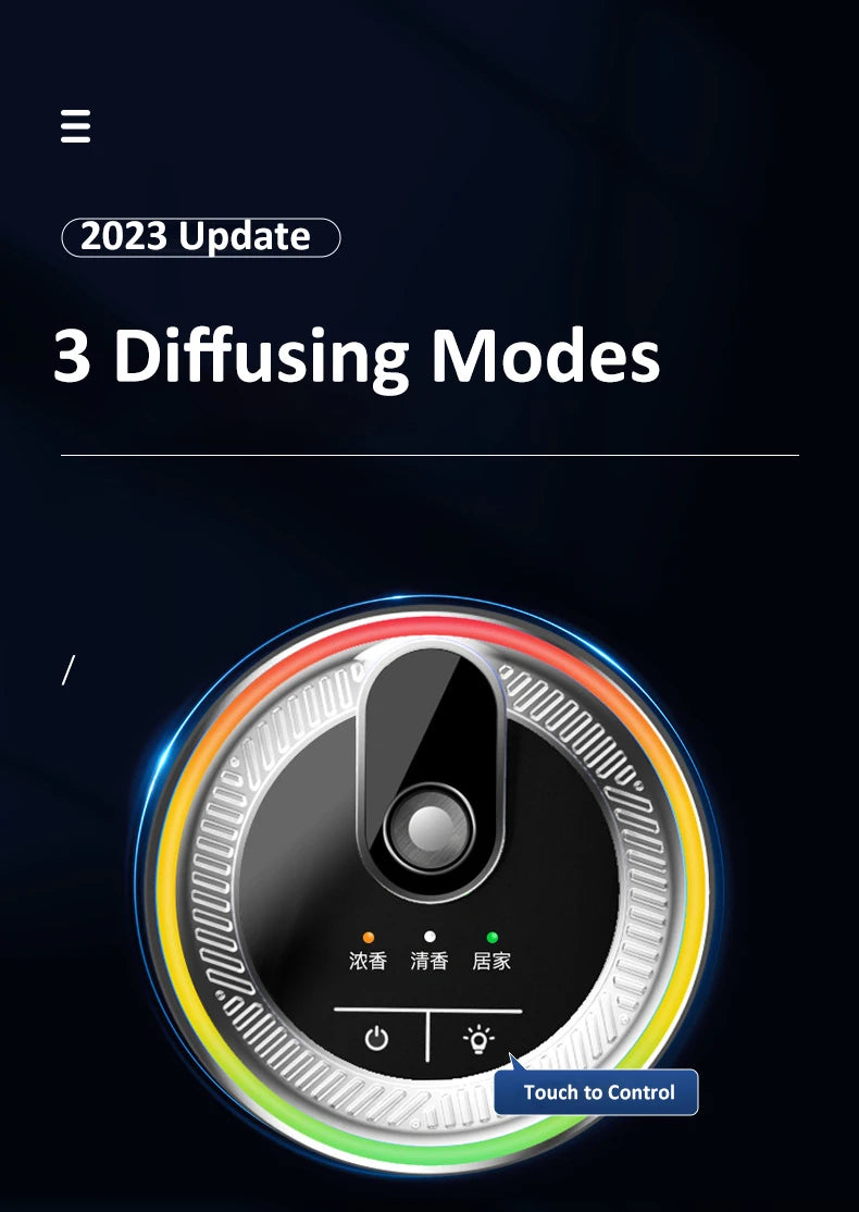 Car Aroma Diffuser with LED Starry Ambient Light - 50ml Cologne Perfume Air Freshener - Delicate Leather