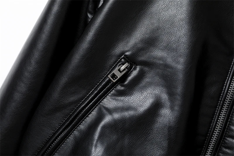 Women's 2024 New Vintage Imitation Leather Bomber Jacket Coat - Women's Style
