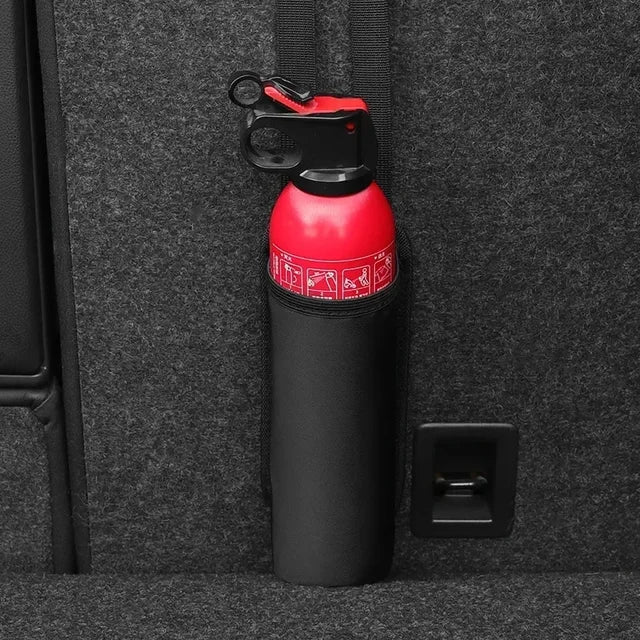 Car Fire Extinguisher Storage Bag - Trunk Seat Back Holder Hanging Bag