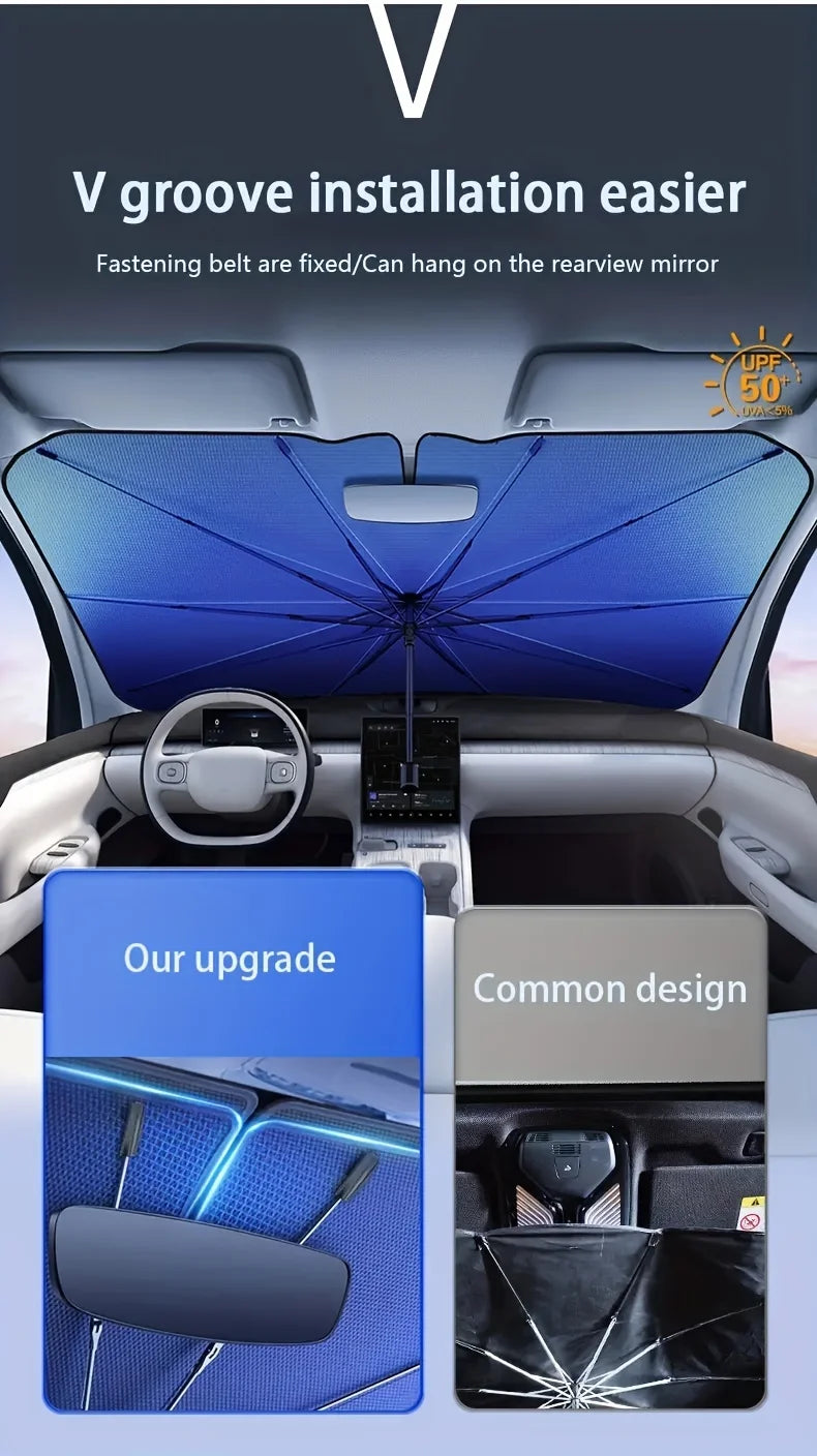 2024 New Car Sun Umbrella: Retractable Windshield Visor for UV Insulation and Sun Protection
