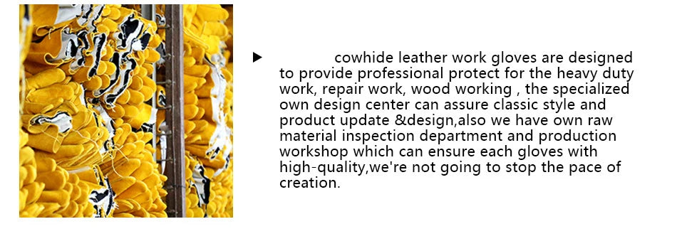 Cowhide Work Gloves - Leather Motorcycle Driver, Cycling, Outdoor Sports, Racing, Security Protection Safety Riding Gloves