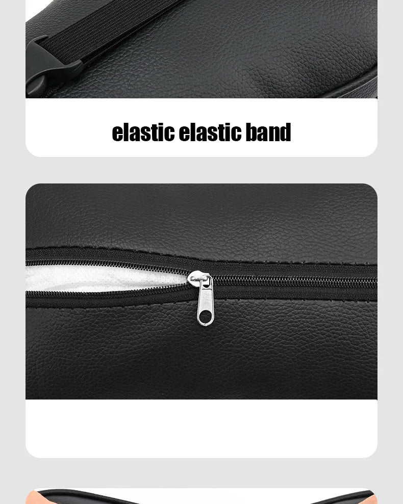 Breathable Car Seat Neck Pillow: Auto Head and Neck Support Cushion for Relaxation and Comfort - Delicate Leather