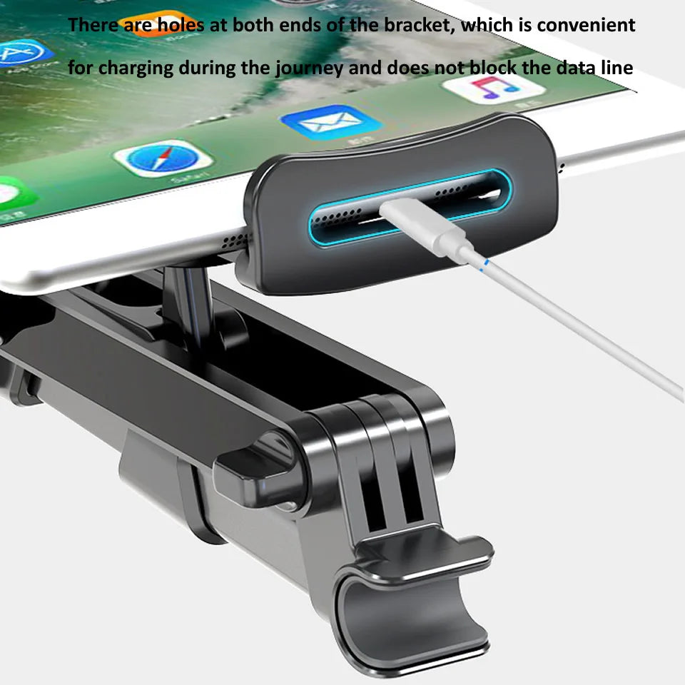 iPad Holder Car Headrest - Stretchable Arm Tablet Mount for Car Backseat