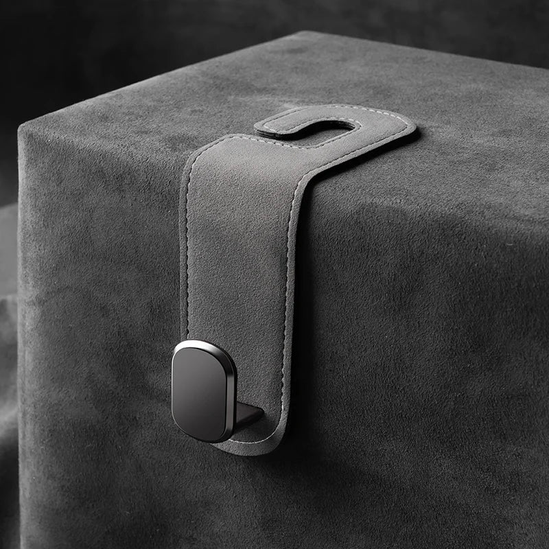 Car Seat Back Hidden Hooks - Flip Fur Design for Invisible Small Object Storage Inside Car Rear Bag - Elk Skin Hooks