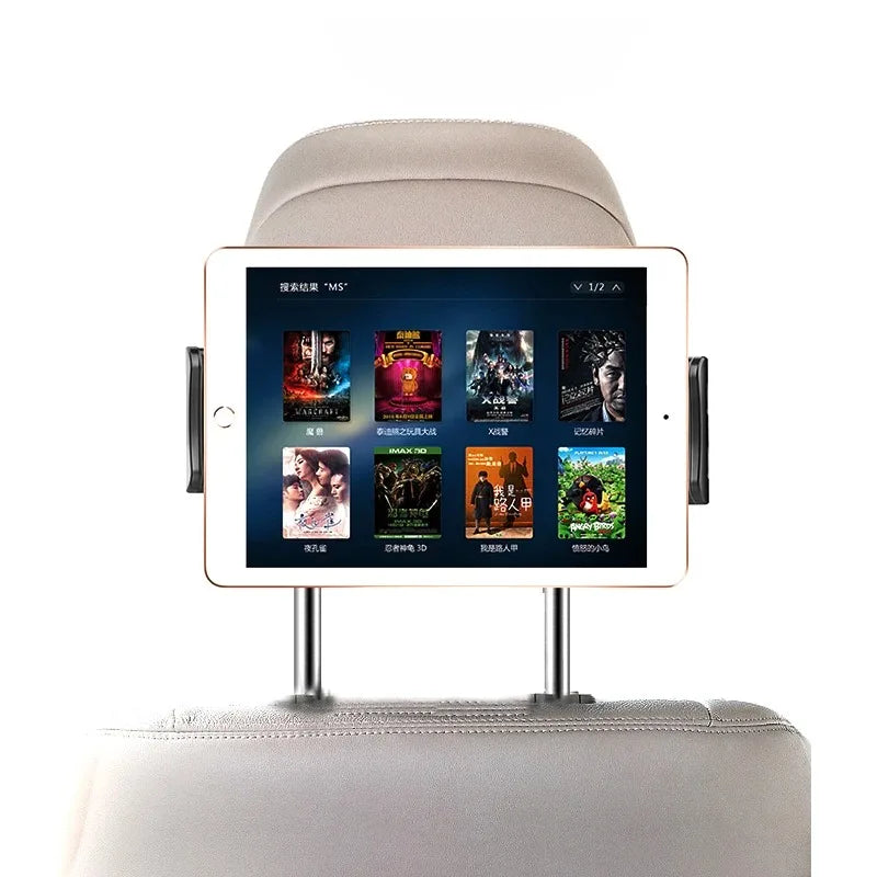 Car Tablet Holder - Telescopic Rotating Headrest iPad Mount