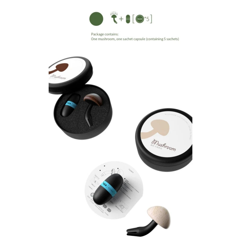 Creative Car Air Freshener Natural Solid Wood Mushroom Shape Car Perfume Auto Interior Accessories Perfume Diffuse Ornament Gift - Delicate Leather