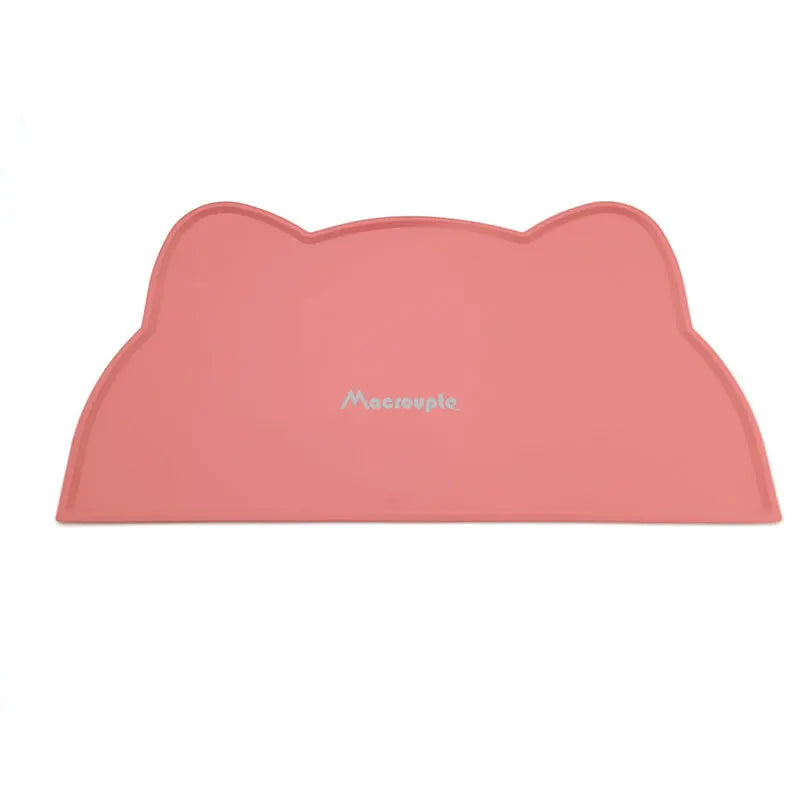 Pet Silicone Food Mat Portable Waterproof Leak-Proof Non-Slip Feeding Mats Bowl Pad Cushion For Cats Dogs Pet Items - Delicate Leather