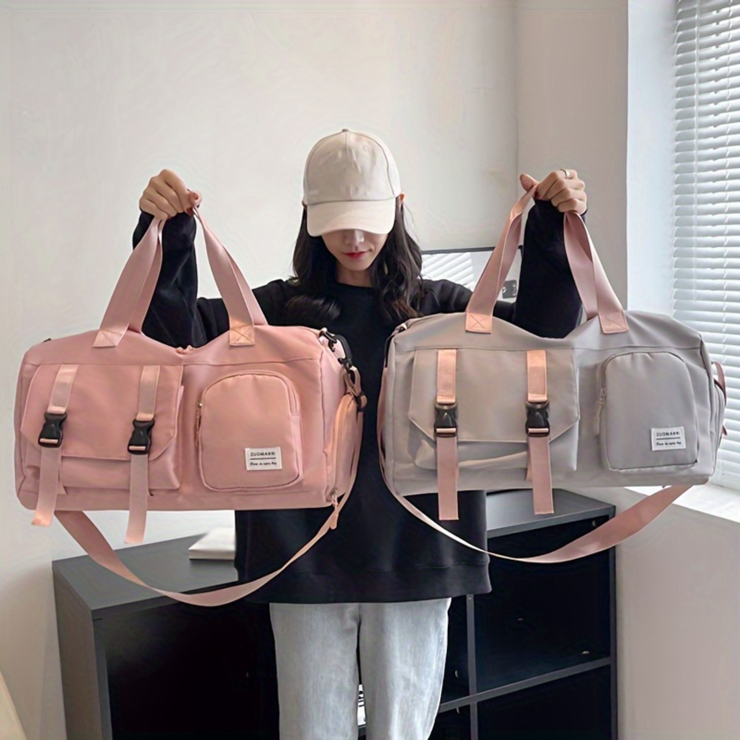 Large-Capacity Sports Gym Duffel Bag – Versatile Shoulder & Travel Training Bag - Delicate Leather