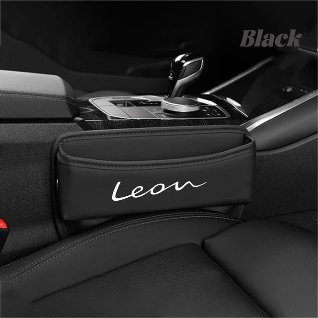Nappa Car Seat Gap Organizer Leather Seat Crevice Storage Box Interior Car Accessories - Delicate Leather