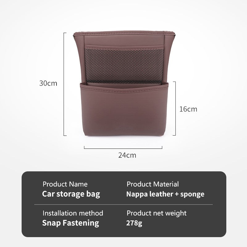 Car Seat Middle Hanger Storage Bag - Leather Seat Gap Organizer