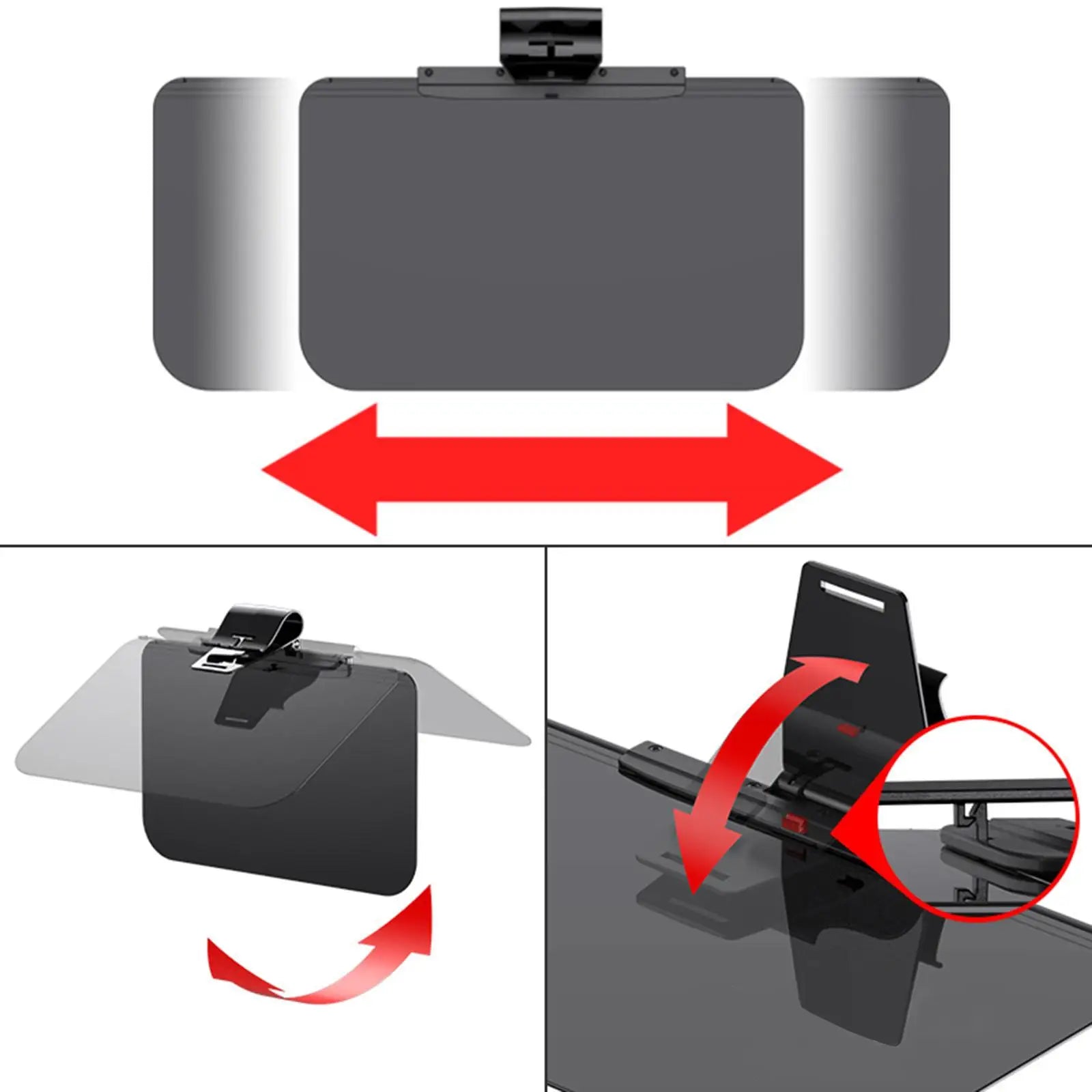 Professional Car Sun Visor Extension: Anti-Glare Sunshade for High Temperature Resistance, Sturdy Build - 13.6x8.5inch - Delicate Leather