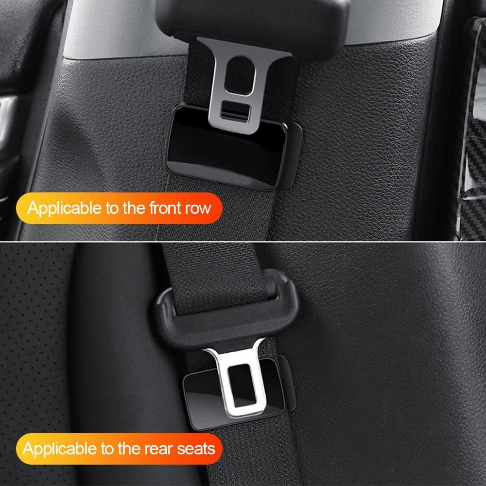 2Pcs Adjustable Car Safety Seat Belts Holder Stopper Buckle Clamp