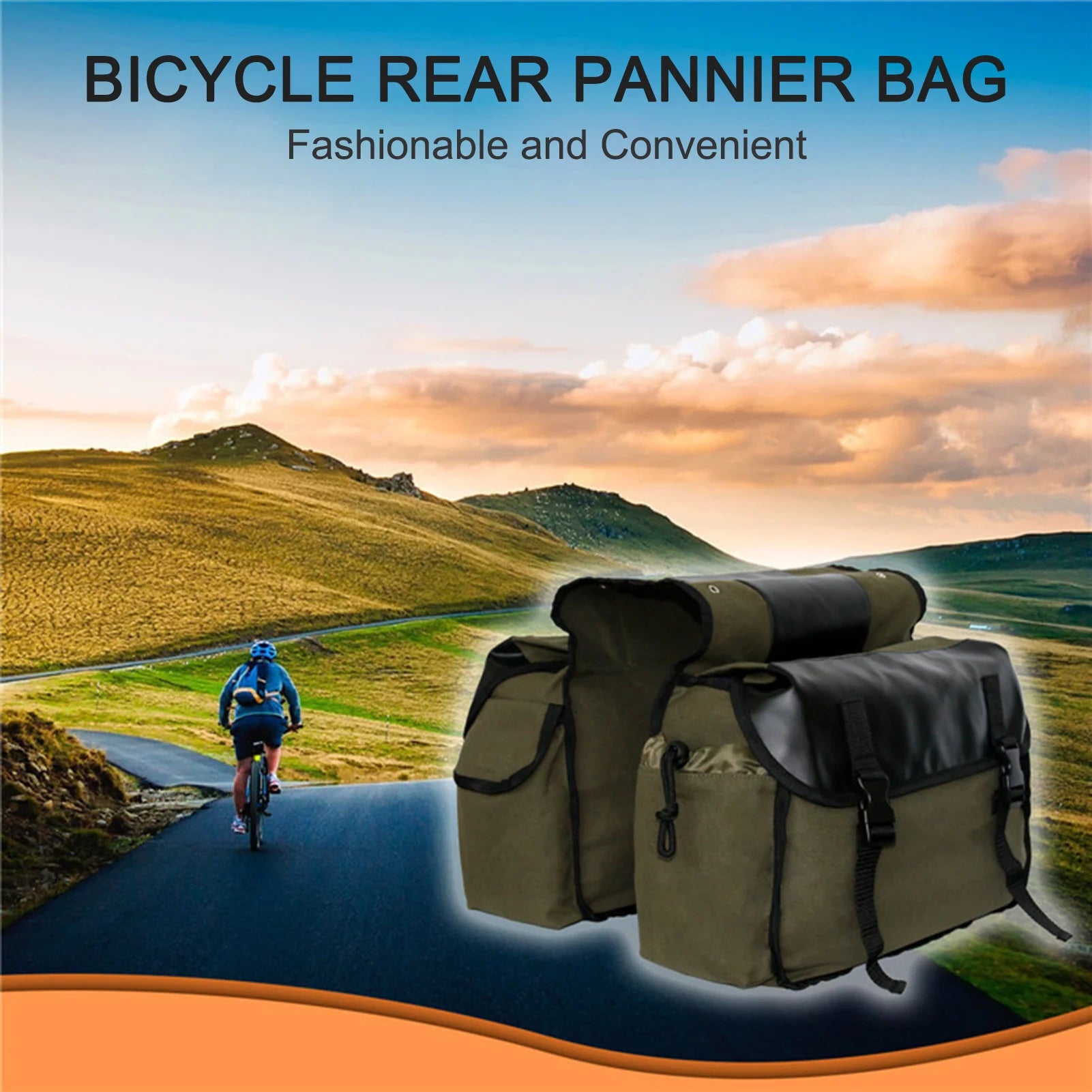 Motorbike Large Capacity Saddle Bag - Motorcycle Travel Canvas Waterproof Panniers Box Side Tools Bag Pouch - Delicate Leather