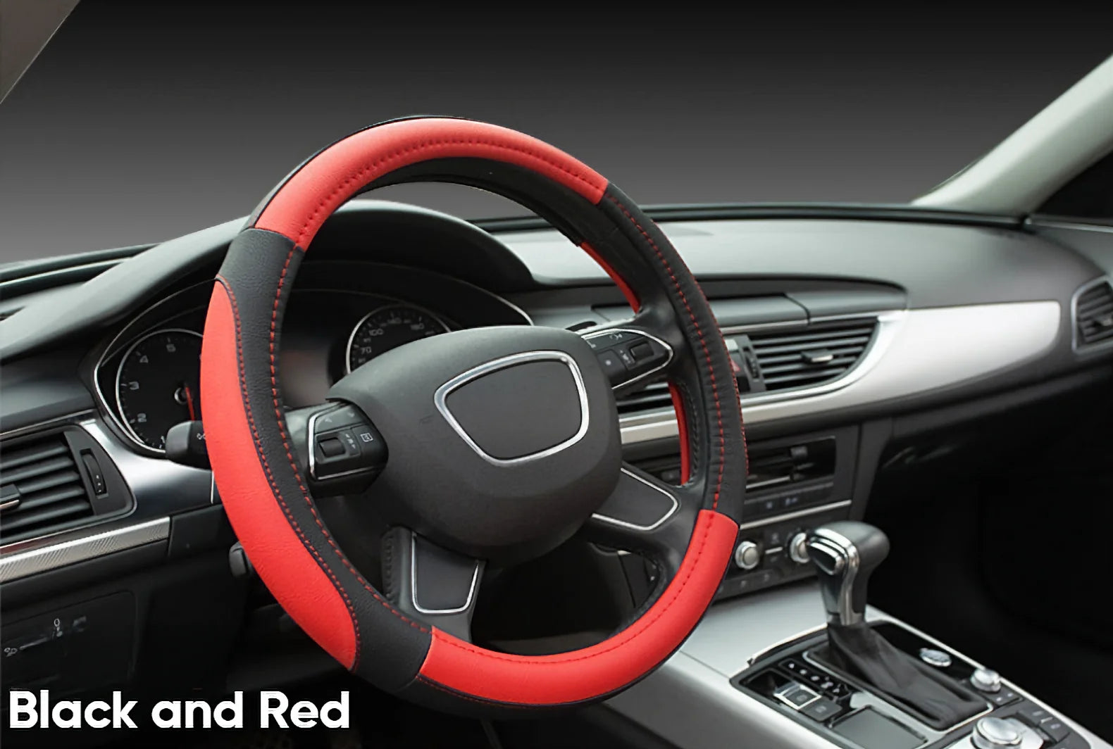 Moto Car Anti-Slip Leather Steering Wheel Cover - Universal Car Steering Wheel Protective Cover - Fashion Style - 38cm - Delicate Leather