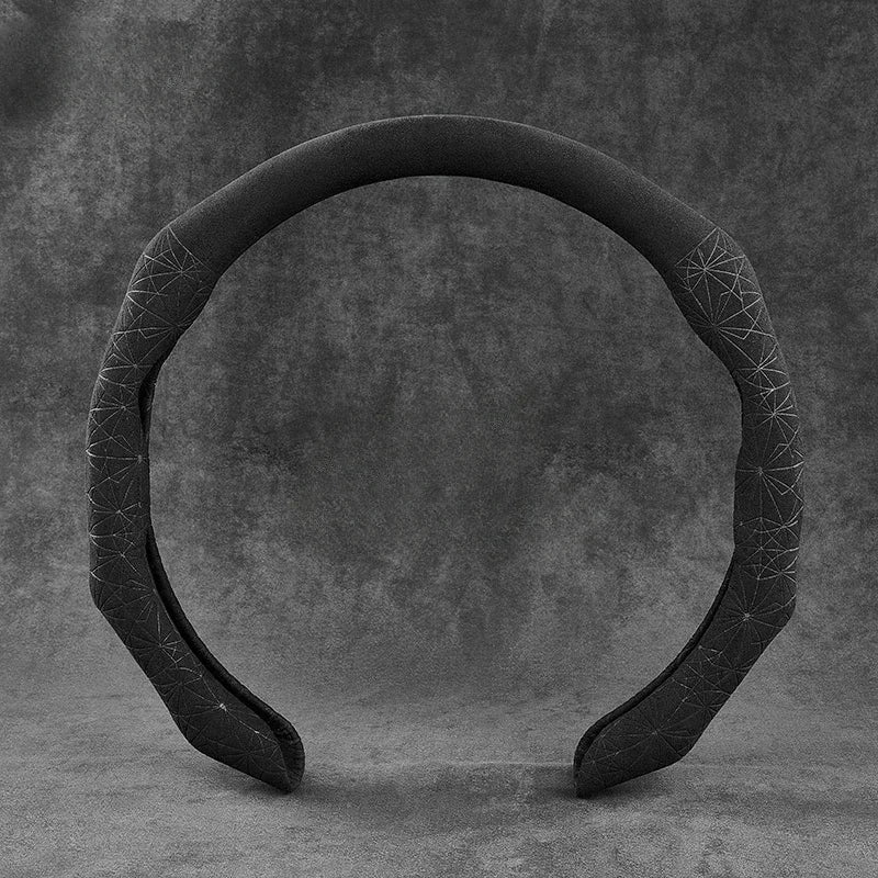 Car Texture Turned Fur Steering Wheel Cover - Delicate Leather