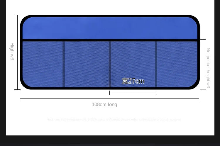 Large Upgrade Auto Storage Organizer - Universal Large Capacity Backseat Storage Bag with Trunk Cargo Mesh Holder Pocket - Delicate Leather