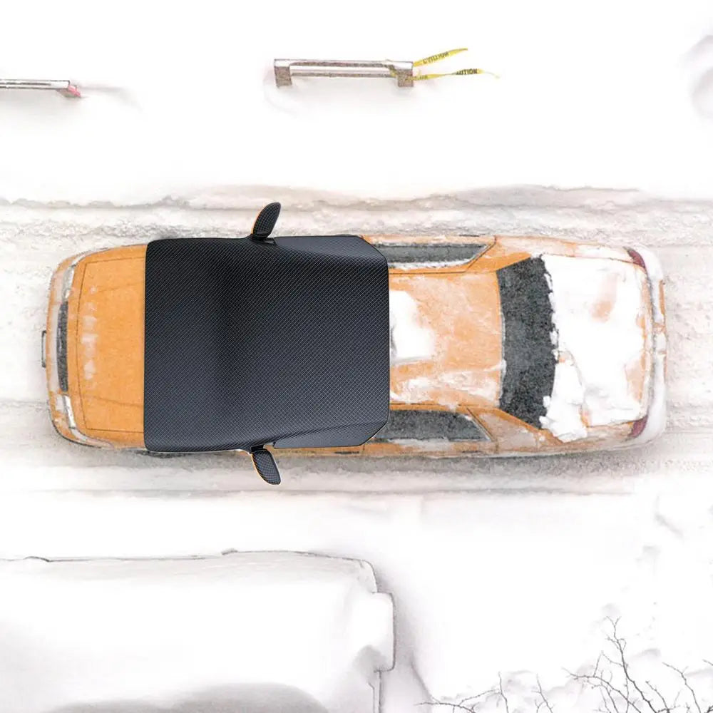 Magnetic Car Front Windscreen Cover - Waterproof Sunshade & Snow Shield for Cars, MPVs, and SUVs - Delicate Leather