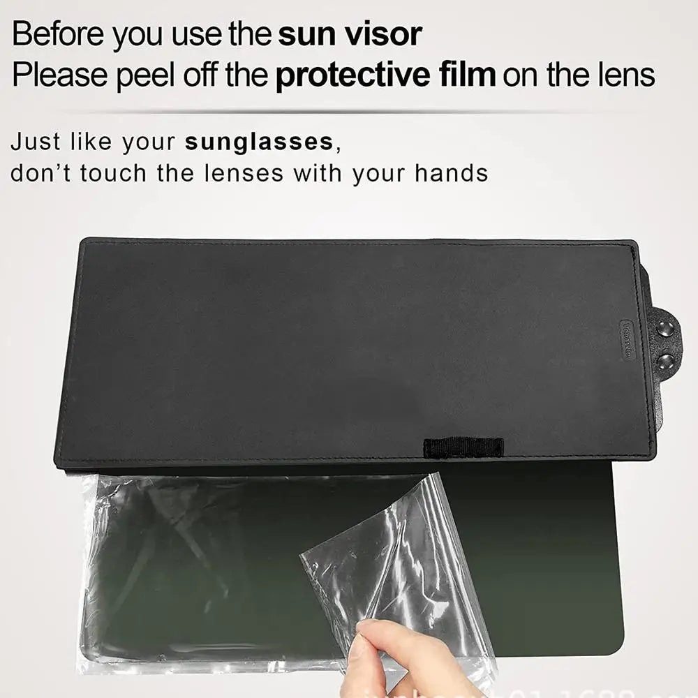 Sun Visor Extender Polarized Car Visor Extension Sun Blocker Universal Anti-Glare Auto Visor Sunshade Extender Protects From Sun - Delicate Leather