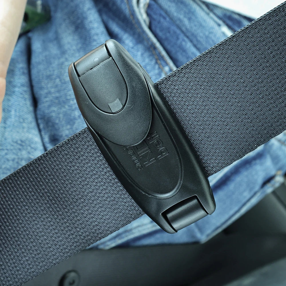 Car Seat Belt Clip Shoulder Neck Strap Adjuster - Adjustable Tensioner Clip for Adults, Kids, and Pregnant Women - 4 Pack - Delicate Leather