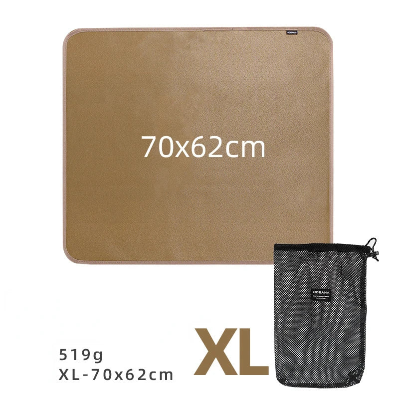 Fireproof Outdoor Camping Grill Mat - Silicone-Coated, Flame Retardant Protective Mat for Picnic and Barbecue, Essential BBQ Equipment - Delicate Leather