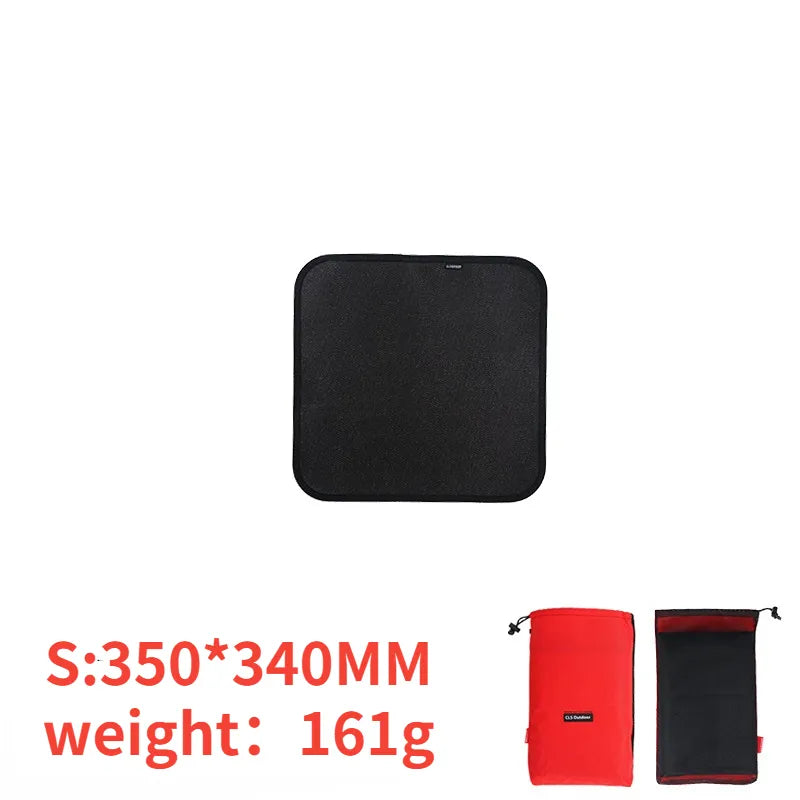 Fireproof Outdoor Camping Grill Mat - Silicone-Coated, Flame Retardant Protective Mat for Picnic and Barbecue, Essential BBQ Equipment - Delicate Leather