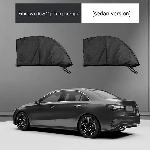 Car Window Mosquito Net Universal Anti-Mosquito Mesh Sunshade for SUV Front Rear Windows - Delicate Leather