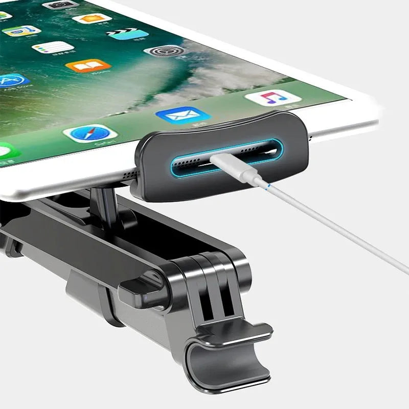 Car Tablet Holder - Telescopic Rotating Headrest iPad Mount