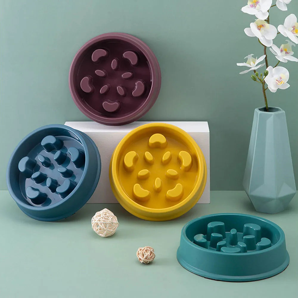 Pet Slow Food Bowl Small Dog Choke-proof Bowl Non-slip Slow Food Feeder Dog Rice Bowl Pet Supplies Available for Cats and Dogs - Delicate Leather