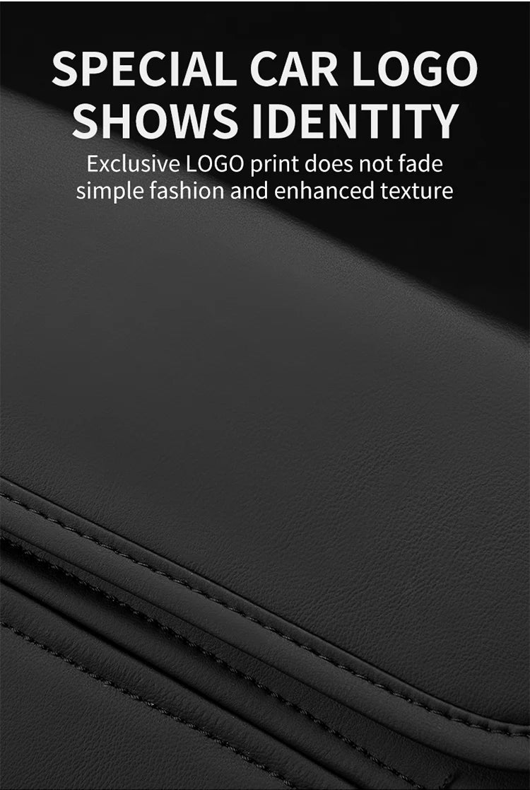 Leather Car Tissue Box Cover for Sun Visor, Seat Back, and Armrest - Suede Texture Tissue Holder for Car Interior - Multi-Position Installation Tissue Storage Case - Available in Red, Brown, and Black - Delicate Leather