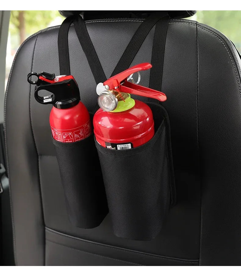 Car Fire Extinguisher Storage Bag - Trunk Seat Back Holder Hanging Bag