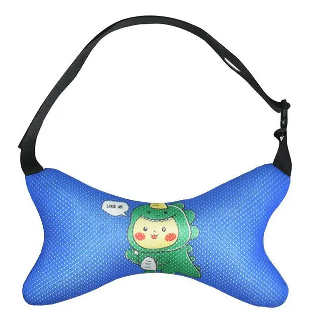 Children's Car Head Pillow - H-Shape Car Sleeping Neck Head Support Travel Cushion