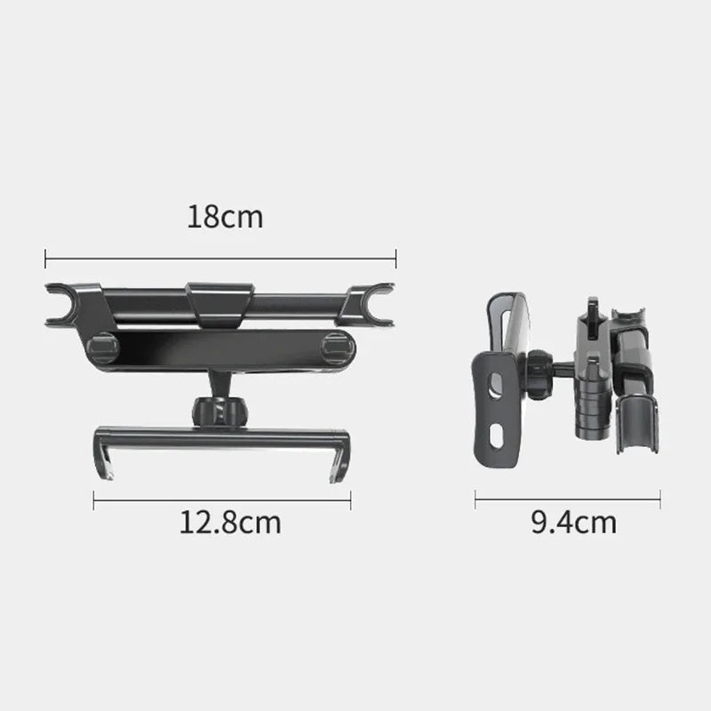 Car Tablet Holder - Telescopic Rotating Headrest iPad Mount
