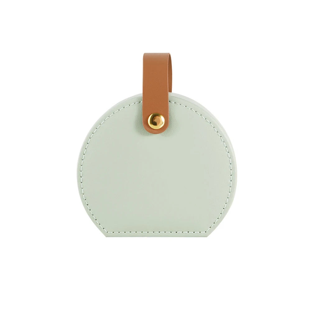 Mini Jewelry Organizer Display Travel Jewelry Case - Portable Handbag Jewelry Box Leather Storage - Delicate Leather