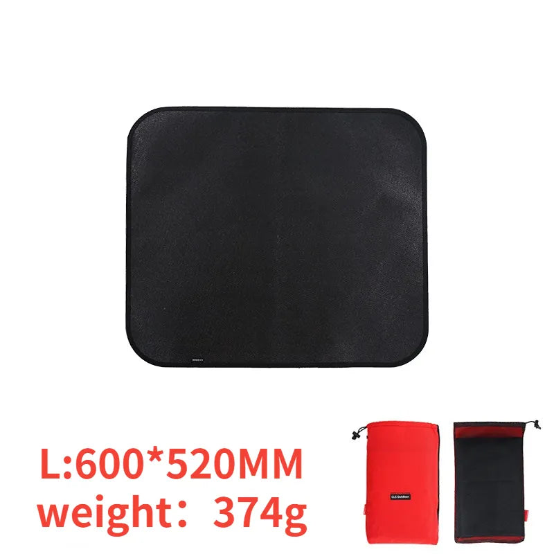 Fireproof Outdoor Camping Grill Mat - Silicone-Coated, Flame Retardant Protective Mat for Picnic and Barbecue, Essential BBQ Equipment - Delicate Leather