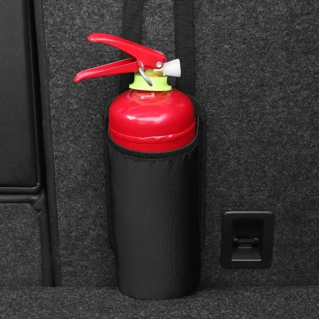 Car Fire Extinguisher Storage Bag - Trunk Seat Back Holder Hanging Bag