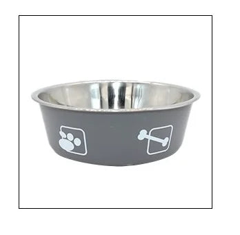 Non-slip Dog Bowls for Small Medium Large Dog Feeder Bowls Drinkers Stainless Steel High Capacity Pet Food Container Supplies - Delicate Leather