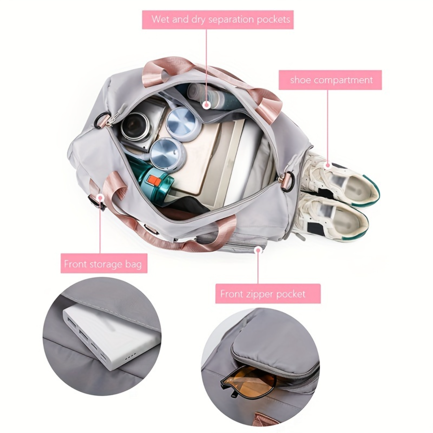 Large-Capacity Sports Gym Duffel Bag – Versatile Shoulder & Travel Training Bag - Delicate Leather