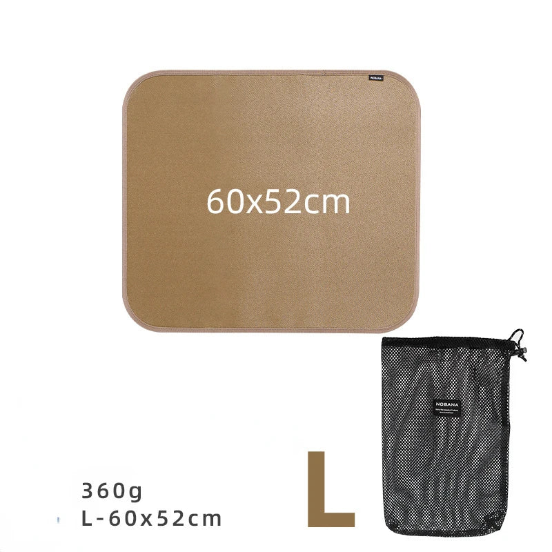 Fireproof Outdoor Camping Grill Mat - Silicone-Coated, Flame Retardant Protective Mat for Picnic and Barbecue, Essential BBQ Equipment - Delicate Leather