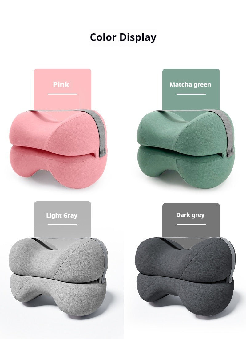 Cooling Memory Foam Contoured Leg Pillow – Relief for Sciatica, Back, and Knee Pain, Enhancing Spine Alignment - Delicate Leather