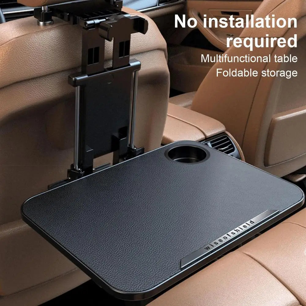 Car Eating Tray - Adjustable Height Back Seat Laptop Table, Front Passenger Food Tray, and Phone Holder, Custom fit for Car