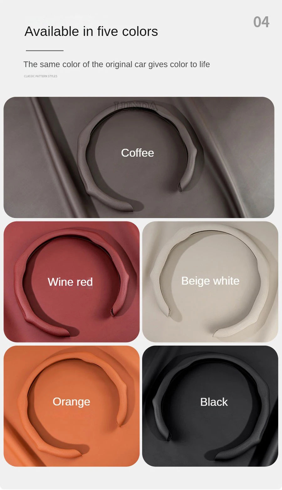 New Styling Car Steering Wheel Cover Booster - Universal Fit for Car Accessories - Delicate Leather