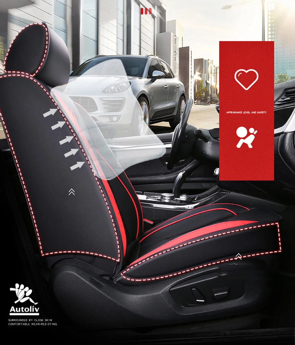 Universal Leather Car Seat Cover - Interior Accessories for Enhanced Protection and Style - Delicate Leather