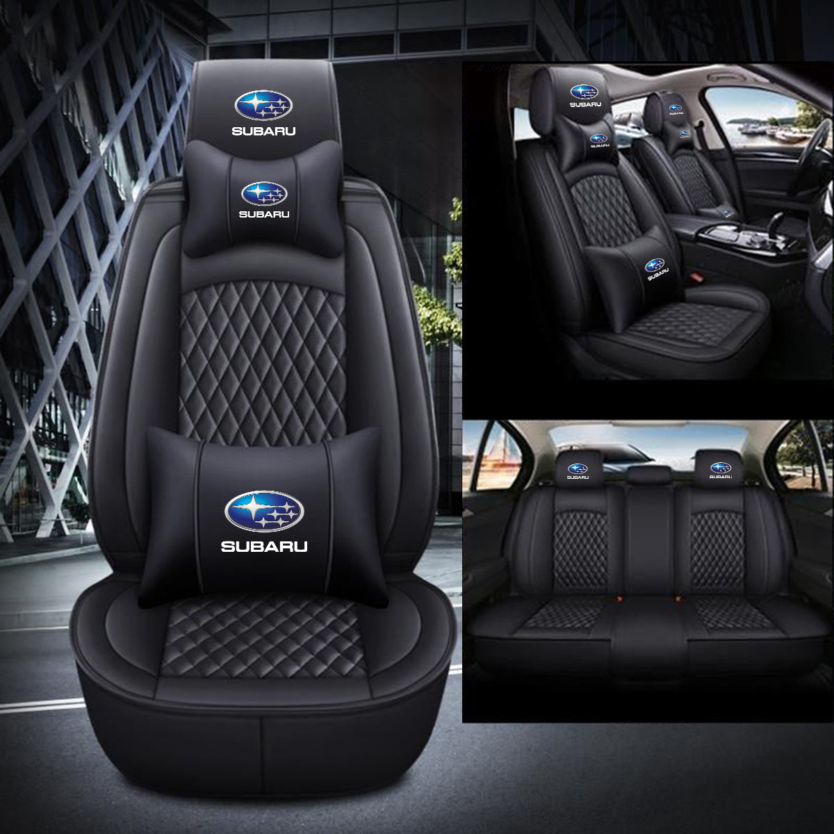 Premium Waterproof Leather Subaru Seat Covers Full Set