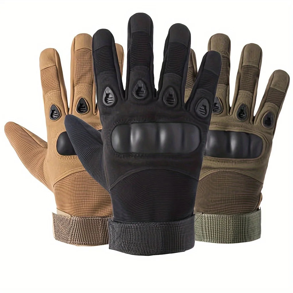 Tactical Military Gloves Shooting Gloves Touch Design Fitness Protection Sports Motorcycle Hunting Full Finger Walking Gloves - Delicate Leather