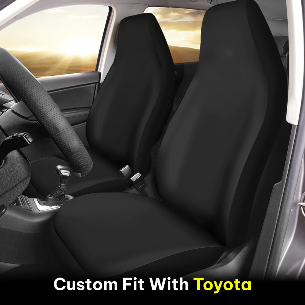 Car Seat Covers, Custom-Fit For Toyota, Car Bucket Seat Protection Airbag Compatible 2 PCS, Car Accessories DLPF249 - Delicate Leather
