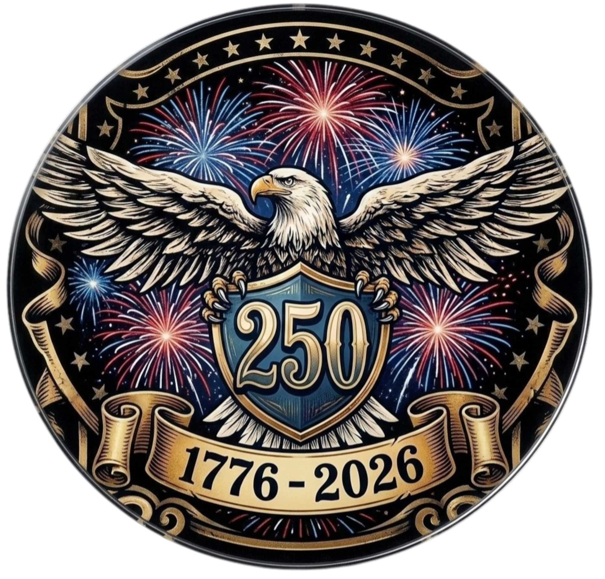 USA 250th Anniversary Rear View Mirror Accessory – Commemorative Hanging Ornament 06 - Delicate Leather