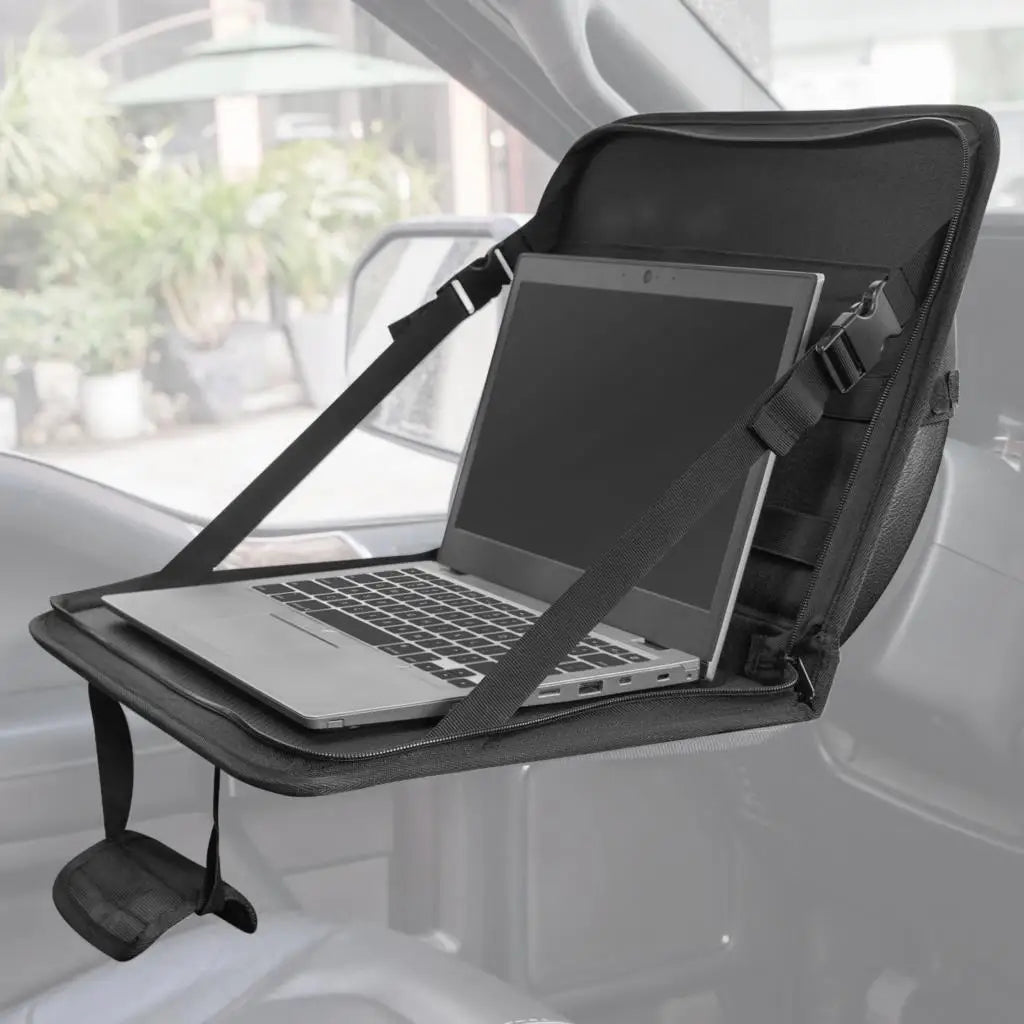 Universal Car Work Table Holder - Foldable Laptop Bag, Auto Steering Wheel Multifunction Table, Food Tray (36-40cm) Car Accessories - Delicate Leather
