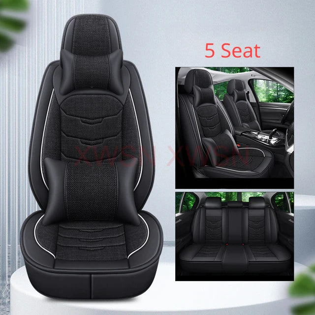Delicate Leather Car Seat Covers Full Set: Complete Protection and Style for Your Vehicle