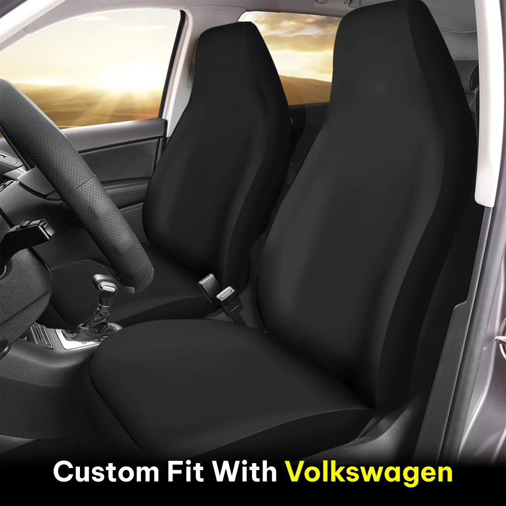 Car Seat Covers, Custom-Fit For Volkswagen, Car Bucket Seat Protection Airbag Compatible 2 PCS, Car Accessories DLMY249 - Delicate Leather